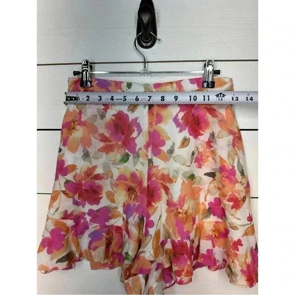 NWT • Sophia The Label • Size 8 (L) • BLOSSOM FRILL SHORTS - Pink Peach Floral - Picture 13 of 16